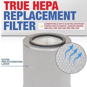 NEW! HM200 HEPA Filter Replacement Compatible with Austin Air FR200 FR250 Health